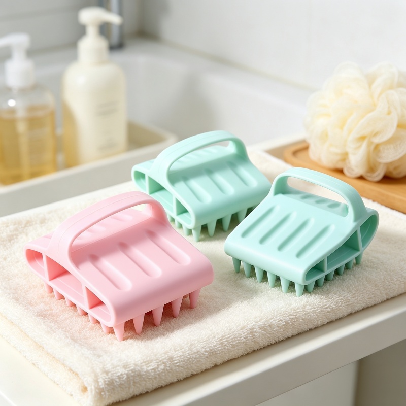 Hair Care Products - Silicone Scalp Massage Shampoo Brush Soft